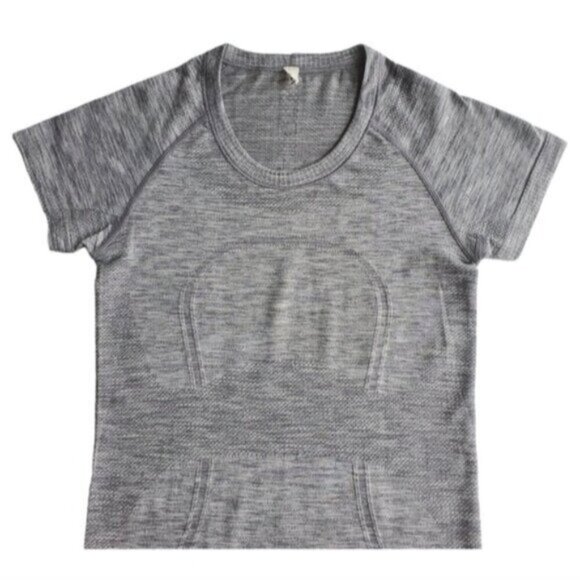 Lululemon x Peloton Heathered Grey Crew Neck Swiftly Tech Top Size 4 - Picture 3 of 9